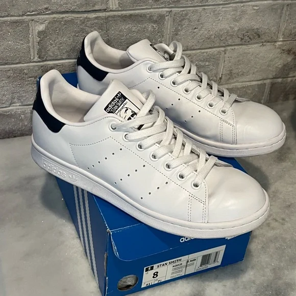 【adidas】STAN SMITH Size 14 - adidas Stan Smith White Royal Blue for sale online